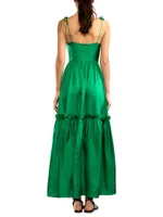 Silk Tiered Maxi Dress