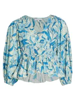 Elle Floral Peplum Top