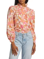 Quincy Ruffled Floral Cotton Top