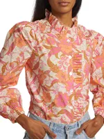 Quincy Ruffled Floral Cotton Top