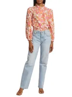 Quincy Ruffled Floral Cotton Top