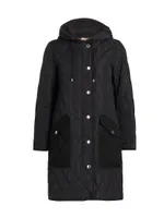 Roxby Diamond-Quilted Hooded Coat