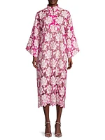 Floral Lace Caftan Maxi Dress