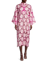 Floral Lace Caftan Maxi Dress