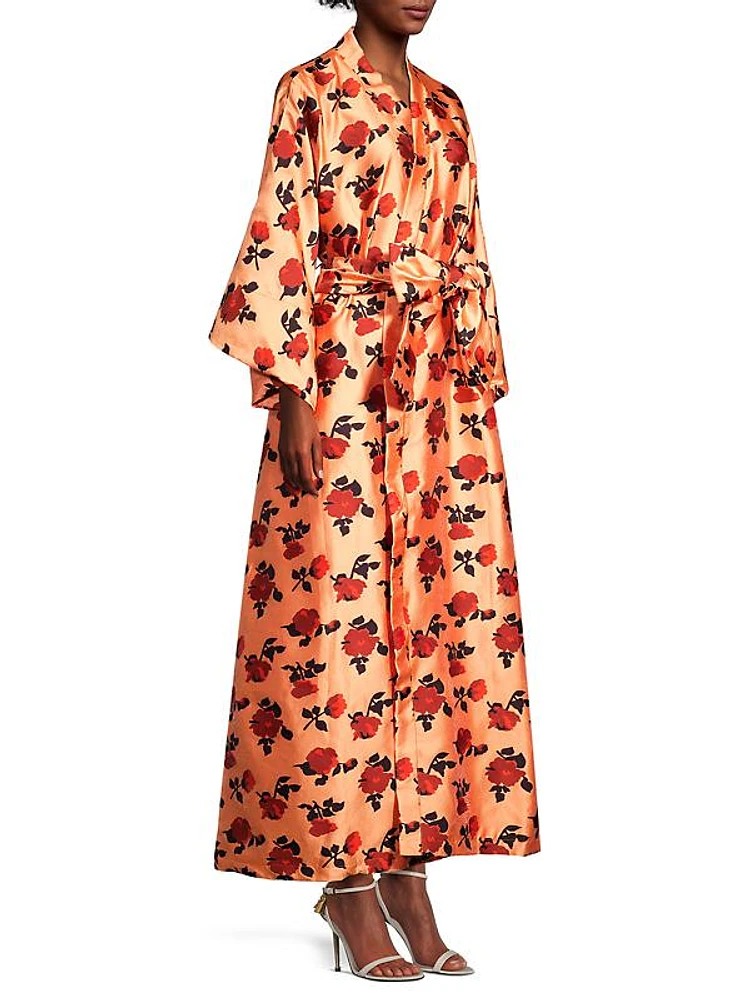 Floral Maxi Wrap Dress