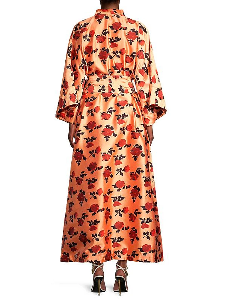 Floral Maxi Wrap Dress