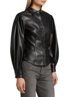 Dawn Faux Leather Top