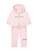 Baby Girl's & Little Logo Hooded Cardigan