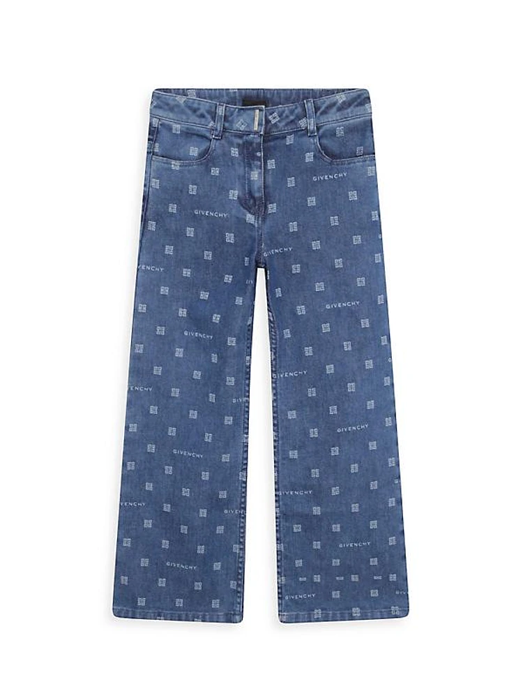 Little Girl's & Girl's 4G Wide-Leg Jeans