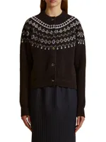 Michaela Cashmere-Blend Fair-Isle Cardigan