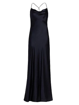 Marianne Silk Open-Back Gown