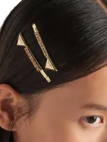 Embellished Brass Hair Clip