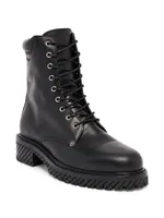 Leather Lace-up Combat Boots