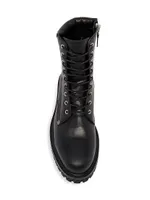 Leather Lace-up Combat Boots