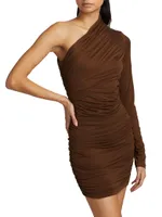 Pila Ruched One-Shoulder Minidress