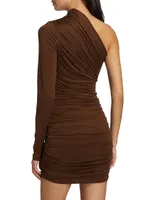 Pila Ruched One-Shoulder Minidress