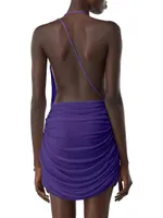 Oria Open-Back Silk Minidress