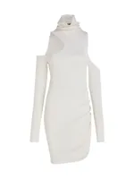 Cut-Out Merino Wool Minidress