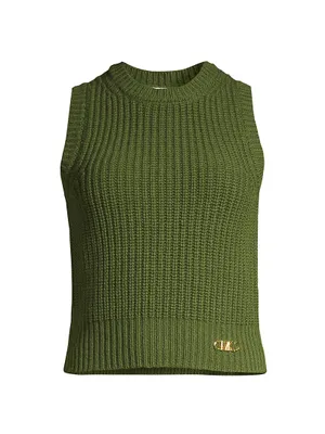 Wool-Blend Sleeveless Sweater