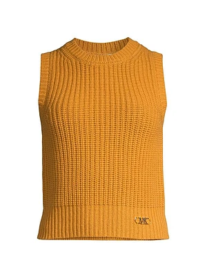 Wool-Blend Sleeveless Sweater