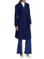 Adi Belted Wool-Blend Coat