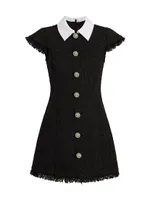 Riello Collared Tweed Minidress