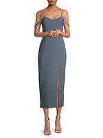 Hank Embellished-Strap Midi-Dress