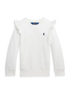 Little Girl's & Ruffle-Trim Crewneck Sweatshirt