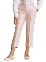 Little Girl's & Wool-Silk Slim-Fit Pants