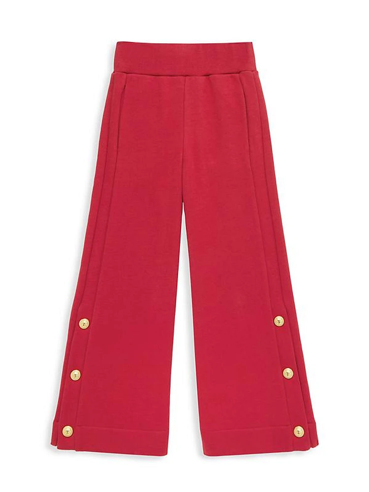 Little Girl's & Girl's Mini Me Wide-Leg Sweatpants