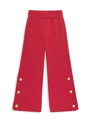 Little Girl's & Girl's Mini Me Wide-Leg Sweatpants