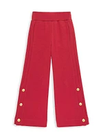 Little Girl's & Girl's Mini Me Wide-Leg Sweatpants