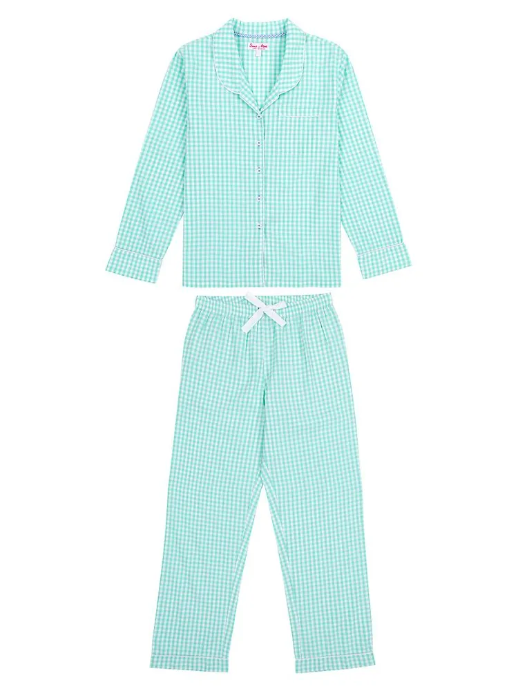 Hepburn Gingham Long Pajama Set