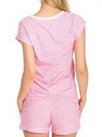 Peony Stripe Jersey Camisole Set