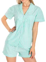 Hepburn Gingham Short Pajama Set