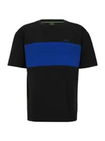 Cotton-Blend Relaxed-Fit T-Shirt With Color-Blocking