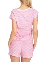 Peony Jersey Short Sleeve Pajama Set