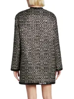 Sequined Metallic Boucle Jacket