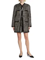 Sequined Metallic Boucle Jacket