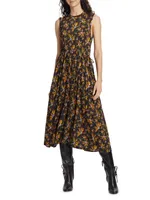 Clea Floral Jersey Midi-Dress