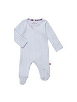 Baby Girl's Love Lines Pointelle Footie