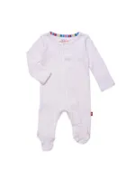 Baby Girl's Love Lines Pointelle Footie