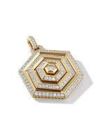 Carlyle⿢ Pendant in 18K Yellow Gold with Full Pavé Diamonds