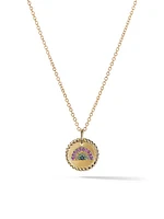 Cable Collectibles® Rainbow Necklace in 18K Yellow Gold with Pavé Sapphires and Tsavorites