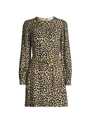 Leopard Belted Minidress