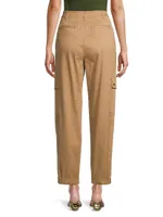 Cotton Straight-Leg Cargo Pants