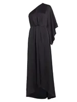 Simone Knot-Front Satin Gown