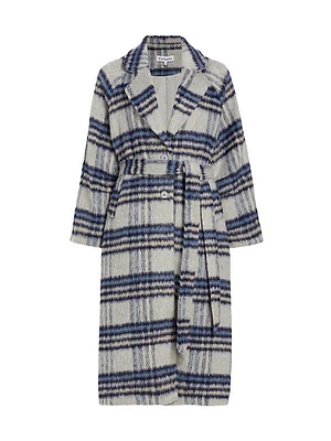 Demi Plaid Belted Coat
