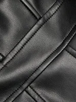 Dawn Faux Leather Bustier Midi-Dress