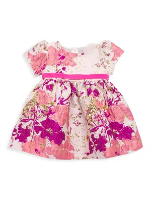 Baby Girl's, Little Girl's & Floral Brocade Dress